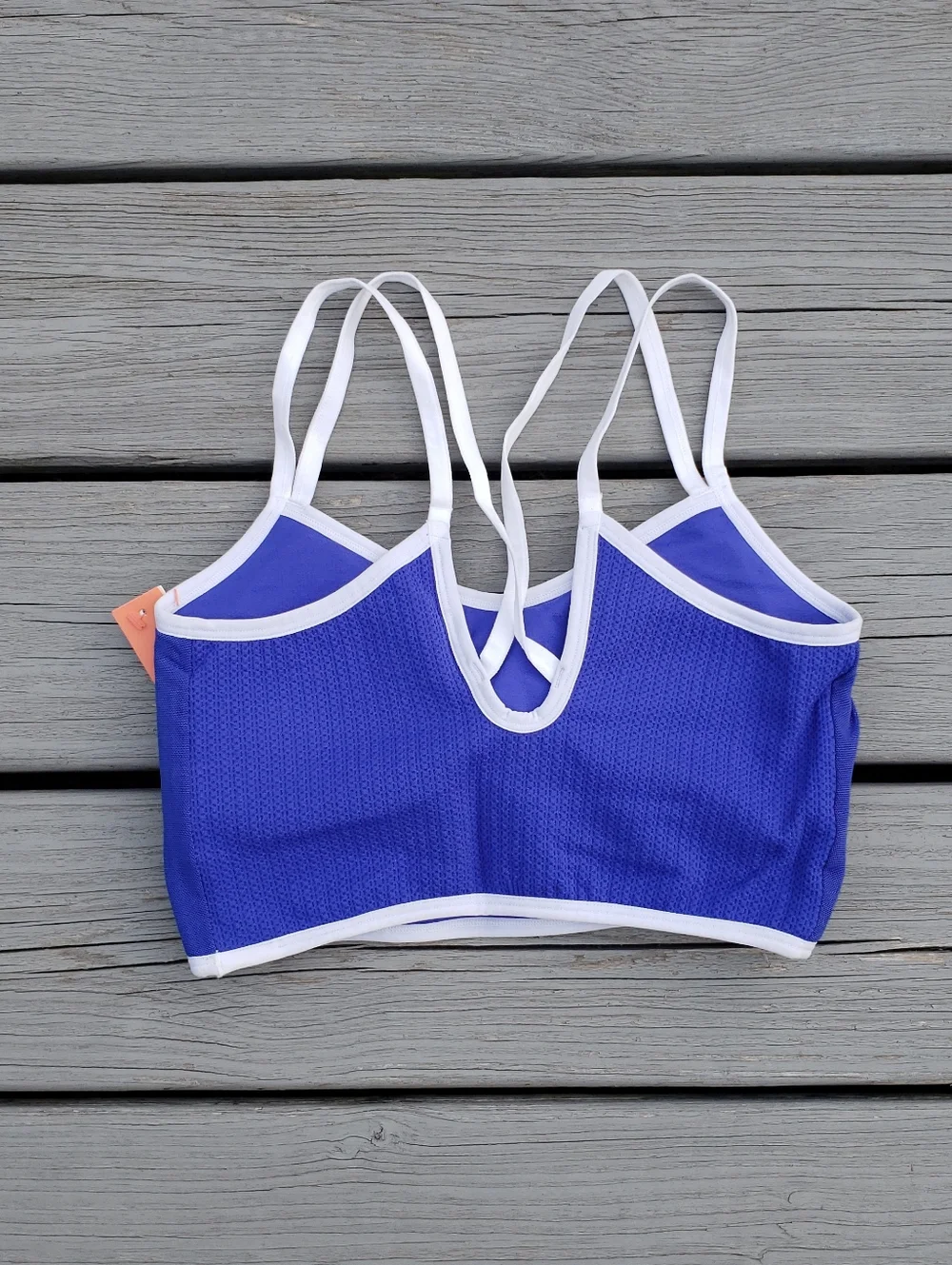 Colsie Ribbed Contrast Trim Layered Bralette - Medium - Picture 2 of 8